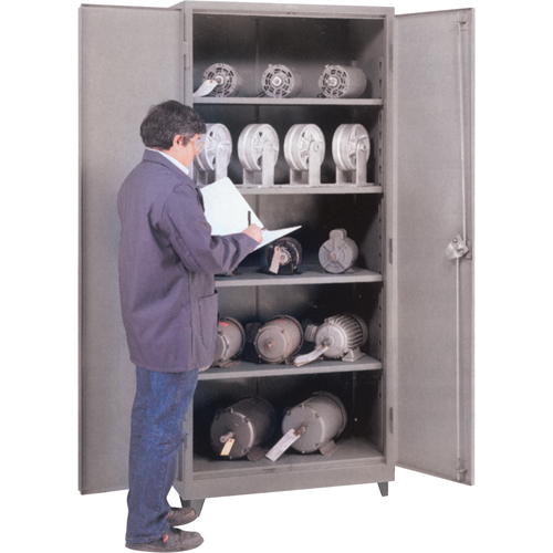 Heavy Gauge Storage Cabinets, Steel, 3 Shelves, 60" H x 36" W x 21" D, Grey St. Lawrence Industrial & Safety Supply