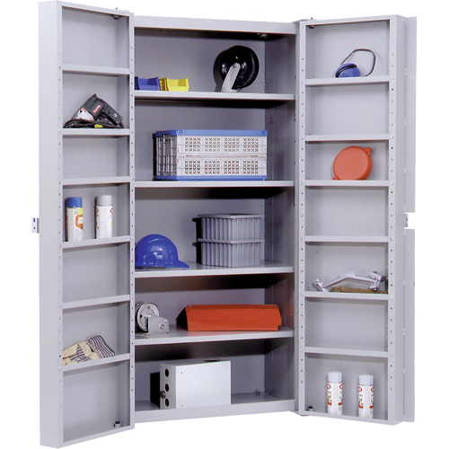 Armoires robustes &agrave; portes creuses, 38" la x 24" p x 72" h, 4 tablettes St. Lawrence Industrial & Safety Supply