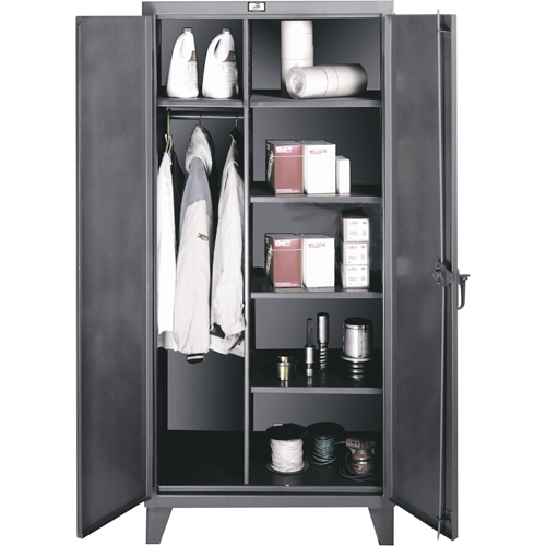 Armoires de rangement/penderies, Acier, 60" la x 24" p x 72" h, Gris St. Lawrence Industrial & Safety Supply