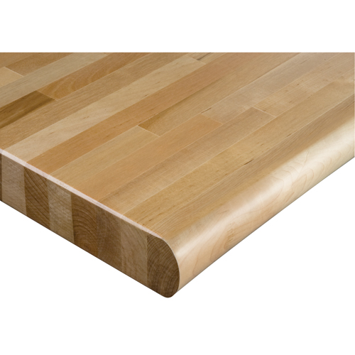 Laminated Hardwood Workbench Top, 84" W x 36" D, Bullnose Edge, 1-3/4" Thick St. Lawrence Industrial & Safety Supply