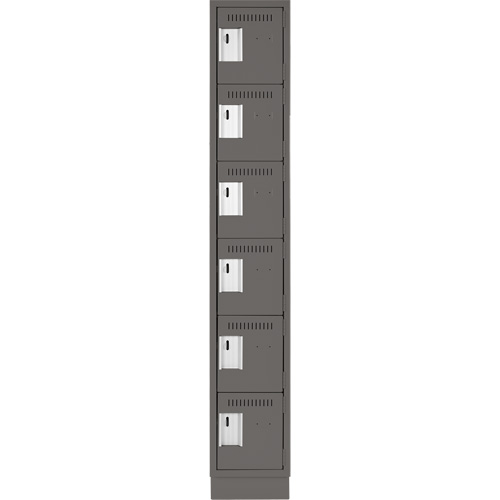 Petits casiers Clean Line, 6 niveaux, 12" x 18" x 76", Acier, Charbon, Rivet (assembl&eacute;) St. Lawrence Industrial & Safety Supply