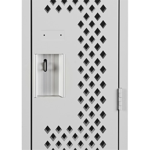 Clean Line Lockers, 2 -tier, 12" x 15" x 72", Steel, Grey, Rivet (Assembled), Perforated St. Lawrence Industrial & Safety Supply