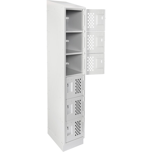Petit casier perfor&eacute; Clean-Line, 6 niveaux, 15" x 72" x 12", Acier St. Lawrence Industrial & Safety Supply