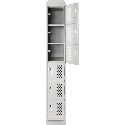Petit casier perfor&eacute; Clean-Line, 6 niveaux, 15" x 72" x 12", Acier St. Lawrence Industrial & Safety Supply