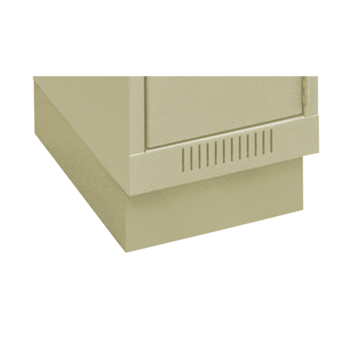 Clean Line Economy Lockers Recessed Base, 3 Banks, 4" H x 36" W x 18" D, Beige, Steel St. Lawrence Industrial & Safety Supply