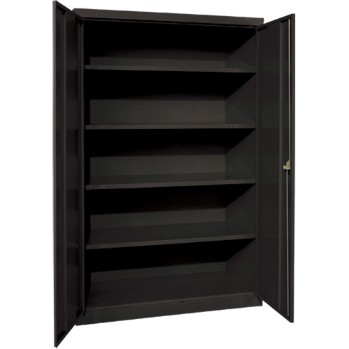 Deep Hi-Boy Storage Cabinet, Steel, 4 Shelves, 72" H x 36" W x 24" D, Black St. Lawrence Industrial & Safety Supply
