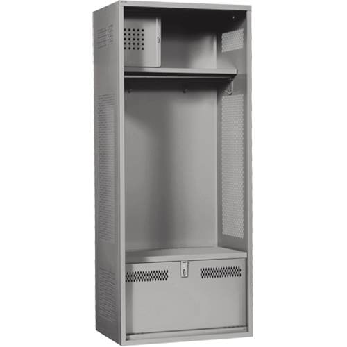 Gear Locker, Steel, 24" W x 24" D x 72" H, Grey St. Lawrence Industrial & Safety Supply