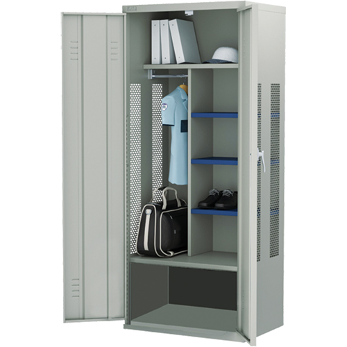 Gear Locker, Steel, 36" W x 24" D x 72" H, Grey St. Lawrence Industrial & Safety Supply
