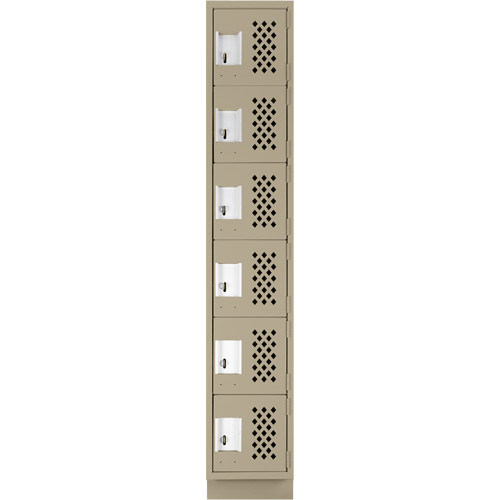 Petits casiers &eacute;conomiques assembl&eacute;s et perfor&eacute;s Clean Line, 6 niveaux, 18" x 72" x 12", Acier St. Lawrence Industrial & Safety Supply
