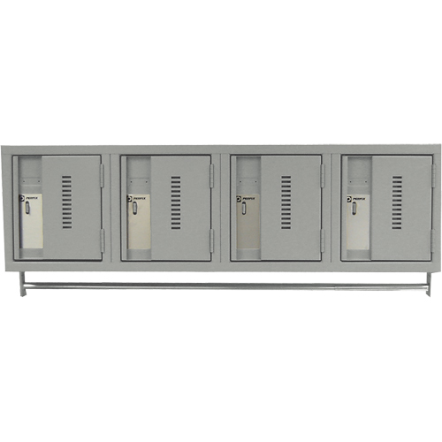Wall Hung Lockers - Heavy Duty, Bank of 4, 18" x 12" x 12", Steel St. Lawrence Industrial & Safety Supply