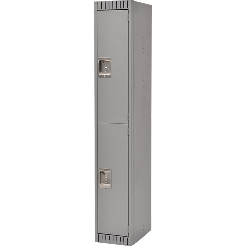 Casiers, 2 niveaux, 12" x 18" x 72", Acier, Gris, D&eacute;mont&eacute; St. Lawrence Industrial & Safety Supply