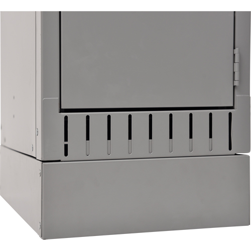 Raised Base, 1 Banks, 4" H x 12" W x 18" D, Grey, Steel St. Lawrence Industrial & Safety Supply