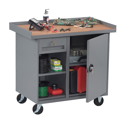 Mobile Workbench Cabinet, Laminate Surface St. Lawrence Industrial & Safety Supply