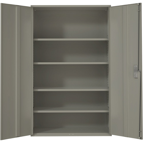 Extra Wide Hi-Boy Storage Cabinet, Steel, 4 Shelves, 72" H x 48" W x 24" D, Grey St. Lawrence Industrial & Safety Supply