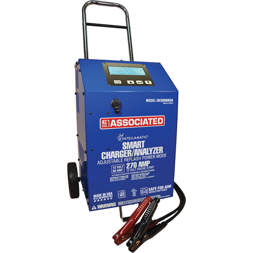 Chargeur de batterie sur roues avec fonction de d&eacute;marrage assist&eacute; de 12 V et 60 A St. Lawrence Industrial & Safety Supply