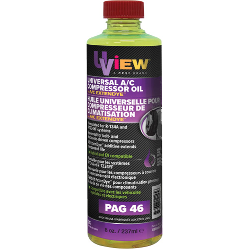 Huile universelle PAG 46 avec ExtenDye pour syst&egrave;me de climatisation, 237 ml, Bouteille St. Lawrence Industrial & Safety Supply