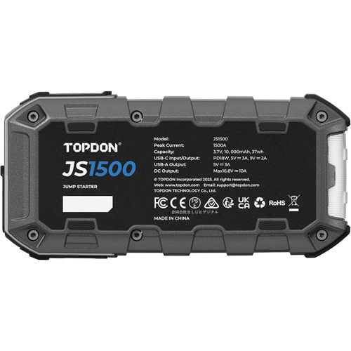 D&eacute;marreur d'appoint, survolteur, banque d'alimentation et lampe de poche JumpSurge1500 St. Lawrence Industrial & Safety Supply