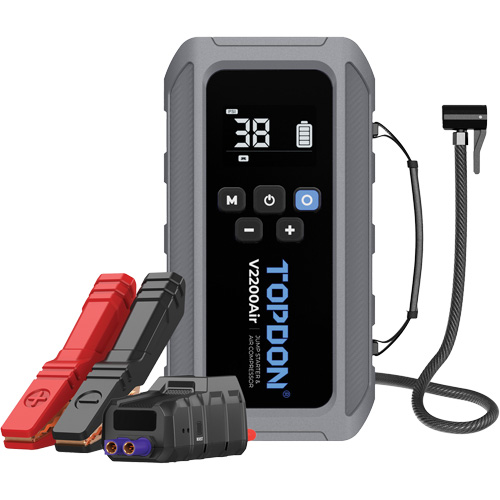 V2200Air 2-in-1 2200 Peak Amp Jump Starter & Tire Inflator St. Lawrence Industrial & Safety Supply