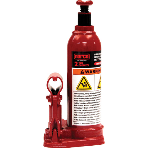 Cric &agrave; bouteille hydraulique professionnel, 2 tonne(s), 14-1/2" Hauteur &eacute;lev&eacute;e St. Lawrence Industrial & Safety Supply