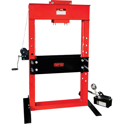 Air/Hydraulic Pump Operated Shop Press, 50 tons Capacity St. Lawrence Industrial & Safety Supply