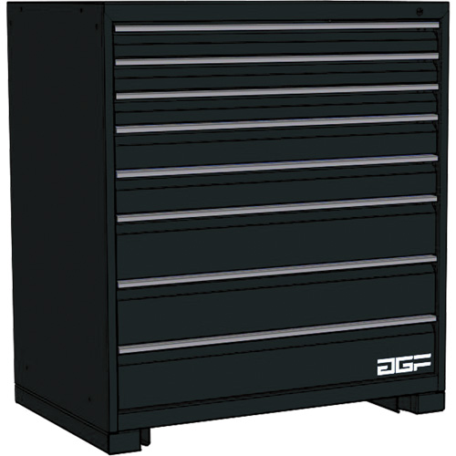 Modular Drawer Cabinet, 8 Drawers, 60" W x 28" D x 40" H, Black St. Lawrence Industrial & Safety Supply