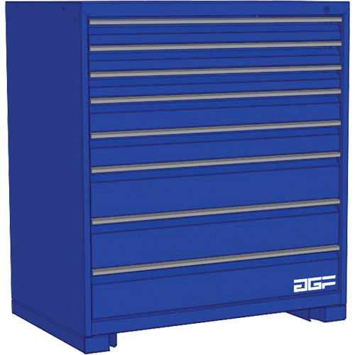 Armoire &agrave; tiroirs modulaire, 8 tiroirs, 30" la x 28" p x 40" h, Bleu St. Lawrence Industrial & Safety Supply