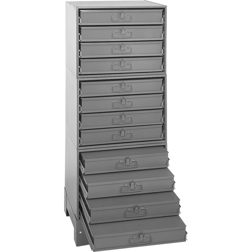 Armoire de rangement modulaire avec tiroirs, Acier, 12 tiroirs, 20-3/8" x 16" x 60-1/8", Gris St. Lawrence Industrial & Safety Supply