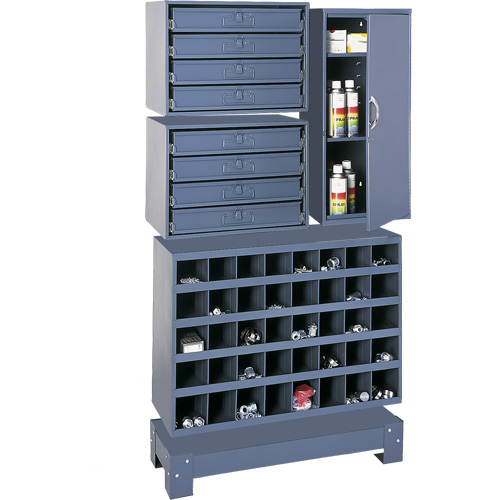 Unit&eacute; de stockage modulaire pour petites pi&egrave;ces, Acier, 8 tiroirs, 33-3/4" x 12-1/4" x 59-5/8", Gris St. Lawrence Industrial & Safety Supply