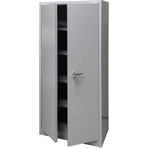 Armoire de rangement, Acier, 4 Tablettes, 66" h x 30" la x 15" P, Gris St. Lawrence Industrial & Safety Supply