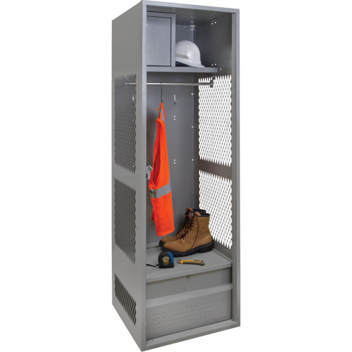 Gear Locker, Steel, 24" W x 24" D x 72" H, Grey St. Lawrence Industrial & Safety Supply