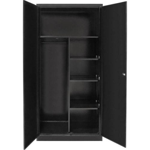 Armoire de rangement combin&eacute;e, 36" la x 18" p x 72" h, Noir St. Lawrence Industrial & Safety Supply