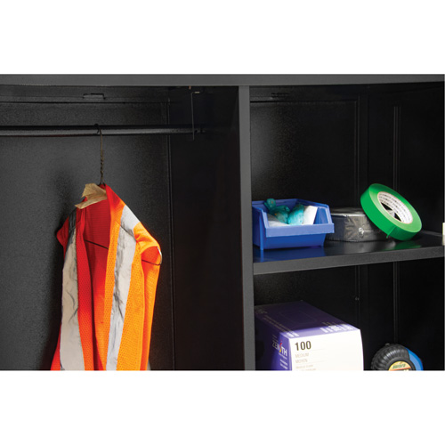 Armoire de rangement combin&eacute;e, 36" la x 18" p x 72" h, Noir St. Lawrence Industrial & Safety Supply
