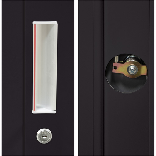 Armoire de rangement combin&eacute;e, 36" la x 18" p x 72" h, Noir St. Lawrence Industrial & Safety Supply
