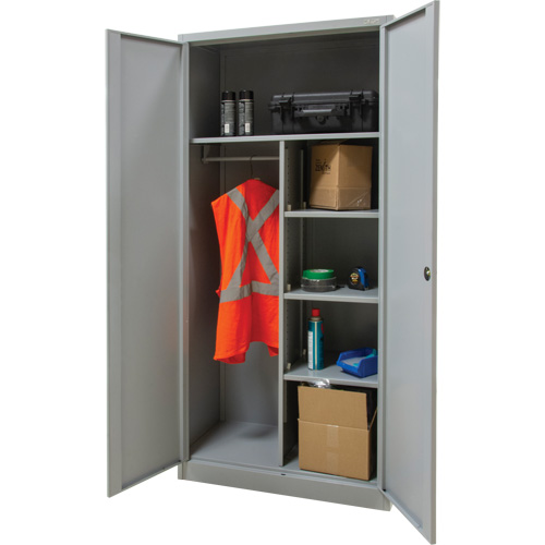 Armoire de rangement combin&eacute;e, 36" la x 18" p x 72" h, Gris St. Lawrence Industrial & Safety Supply