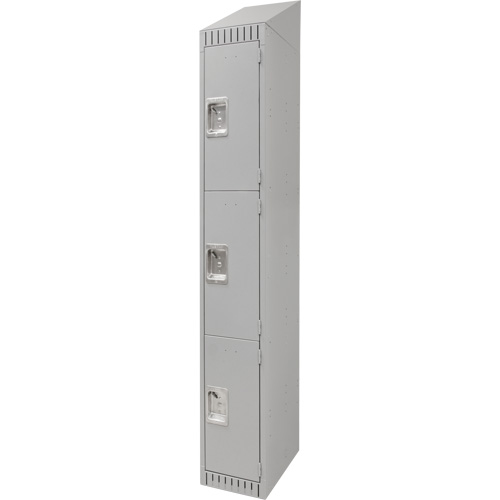 Casiers, 3 niveaux, 12" x 18" x 82", Acier, Gris, D&eacute;mont&eacute; St. Lawrence Industrial & Safety Supply