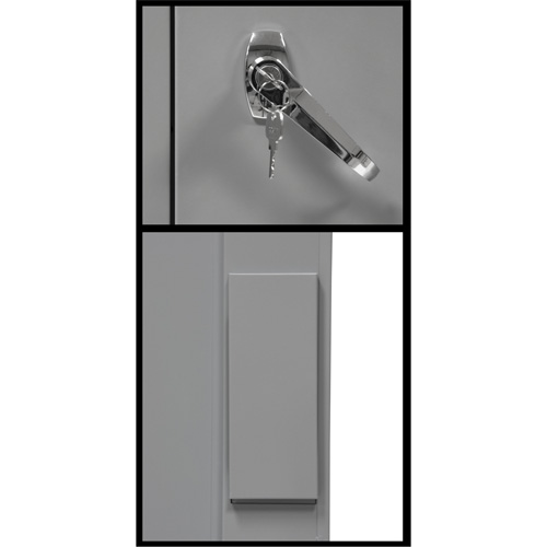 Counter-High Storage Cabinet, Steel, 2 Shelves, 42" H x 30" W x 15" D, Grey St. Lawrence Industrial & Safety Supply