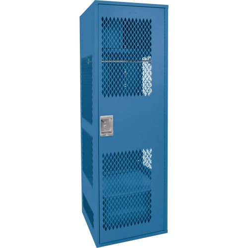 Casier pour &eacute;quipement avec porte, Acier, 24" la x 24" p x 72" h, Bleu fonc&eacute; St. Lawrence Industrial & Safety Supply