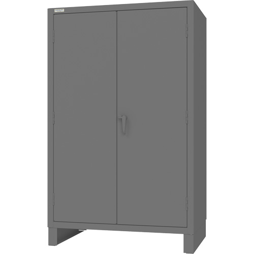Armoire avec portes encastr&eacute;es en panneau perfor&eacute;, Acier, 4 Tablettes, 78" h x 48" la x 30" P, Gris St. Lawrence Industrial & Safety Supply