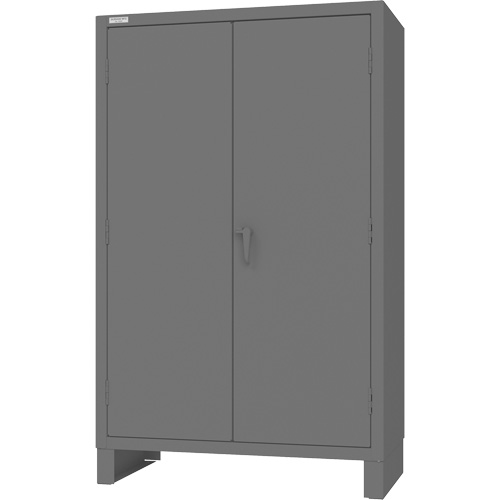 Armoire avec barre de suspension et portes encastr&eacute;es standards, Acier, 78" h x 48" la x 24" P, Gris St. Lawrence Industrial & Safety Supply