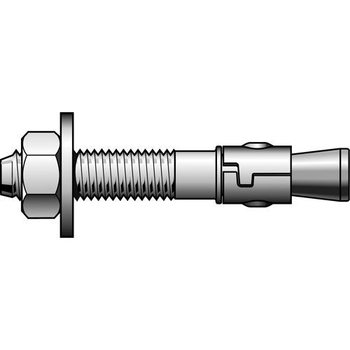 Boulon d'ancrage &agrave; gaine, Zingu&eacute;, 3/8" x 3" St. Lawrence Industrial & Safety Supply