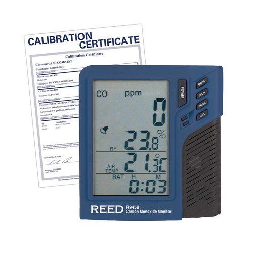 Compteur de monoxyde de carbone avec temp&eacute;rature et humidit&eacute; avec certificat de calibration St. Lawrence Industrial & Safety Supply