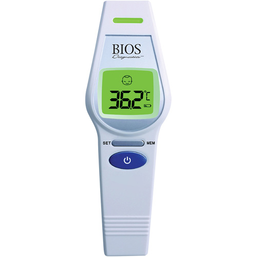 Non-Contact Forehead Thermometer, 0°C - 100.0°C (32.0°F - 212.0°F), Fixed Emmissivity St. Lawrence Industrial & Safety Supply