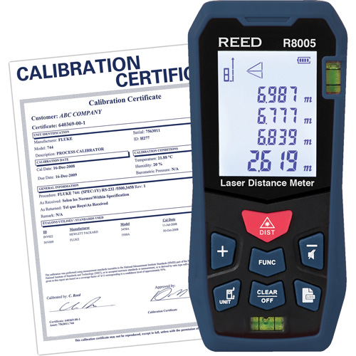 Laser Distance Meter with Calibration Certificate, 0' - 164' (0 m - 50 m) Range, Digital (Electronic) St. Lawrence Industrial & Safety Supply