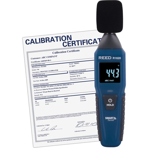Sonom&egrave;tre Bluetooth Smart Series avec certificat de calibration, Gamme de mesure 30 - 130 dB St. Lawrence Industrial & Safety Supply