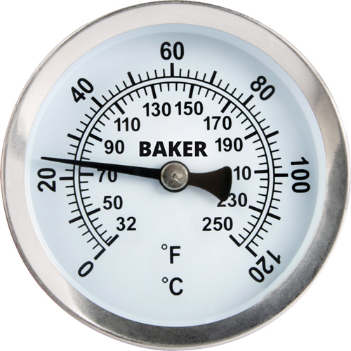 Thermom&egrave;tre de surface tuyau, Sans contact, Analogique, 32-250°F (0-120°C) St. Lawrence Industrial & Safety Supply