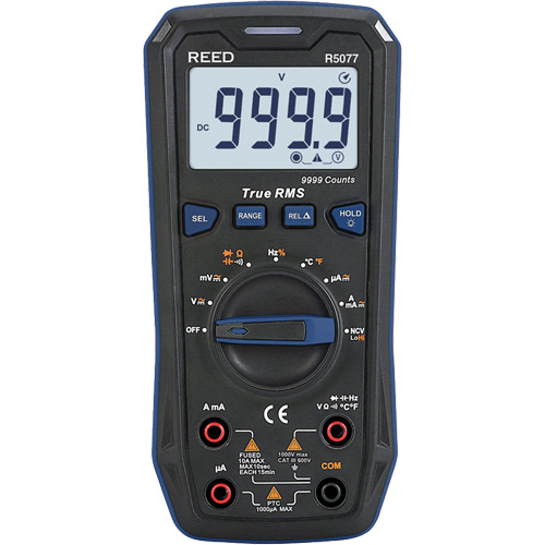 True RMS 1000V Digital Multimeter, AC/DC Voltage, AC/DC Current St. Lawrence Industrial & Safety Supply