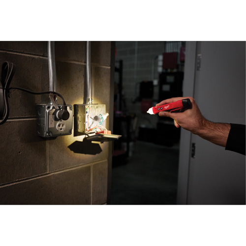 D&eacute;tecteur de tension avec DEL et testeur de prise DDFT, 50 V - 1000 V, Alerte Affichage & son St. Lawrence Industrial & Safety Supply