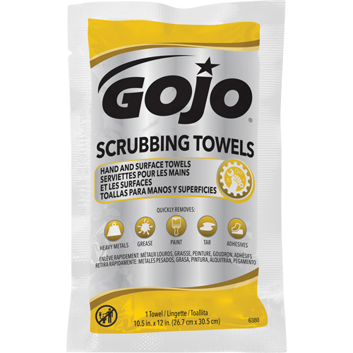 Serviettes nettoyantes, 80 lingettes, 12-1/4" x 10-1/2" St. Lawrence Industrial & Safety Supply