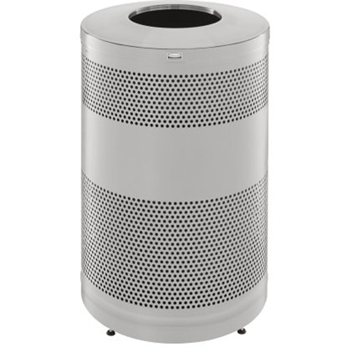 Classics Open Top Decorative Waste Bin, Stainless Steel, 51 US gal. Capacity St. Lawrence Industrial & Safety Supply