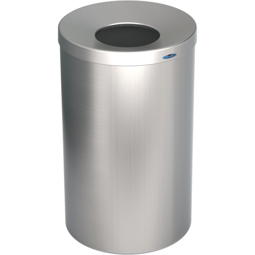 R&eacute;cipient &agrave; d&eacute;chets pour halls, Acier inoxydable, 33 gal. US St. Lawrence Industrial & Safety Supply